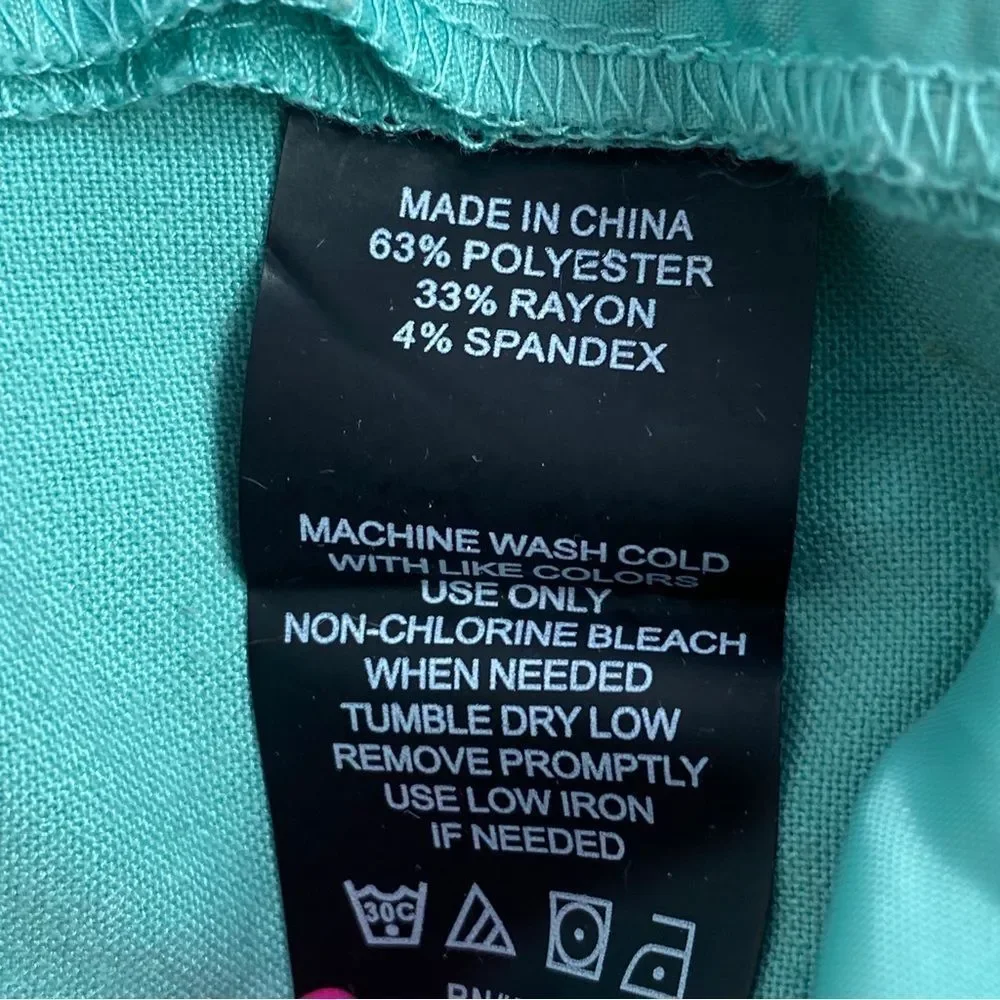 Vince Camuto Flat Front Trousers Straight Leg Pants Seafoam Green 12 - Picture 8 of 10